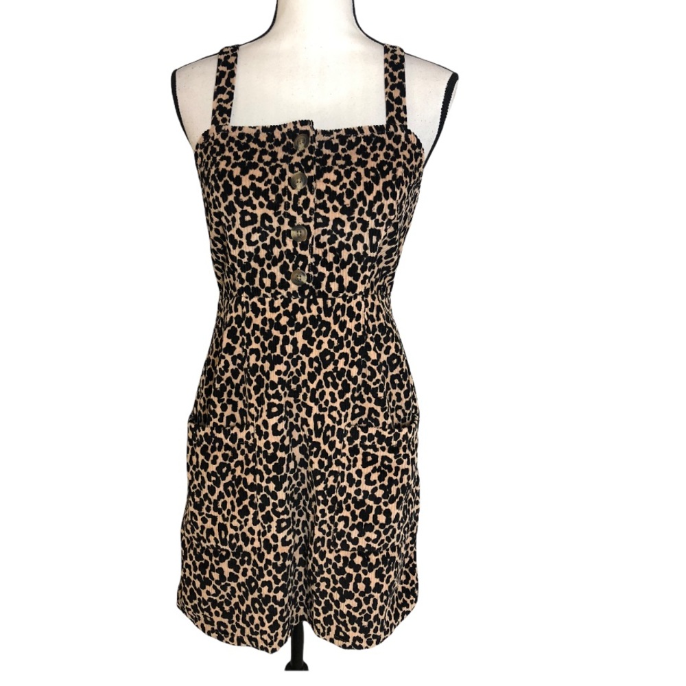 American eagle animal print overall dress
